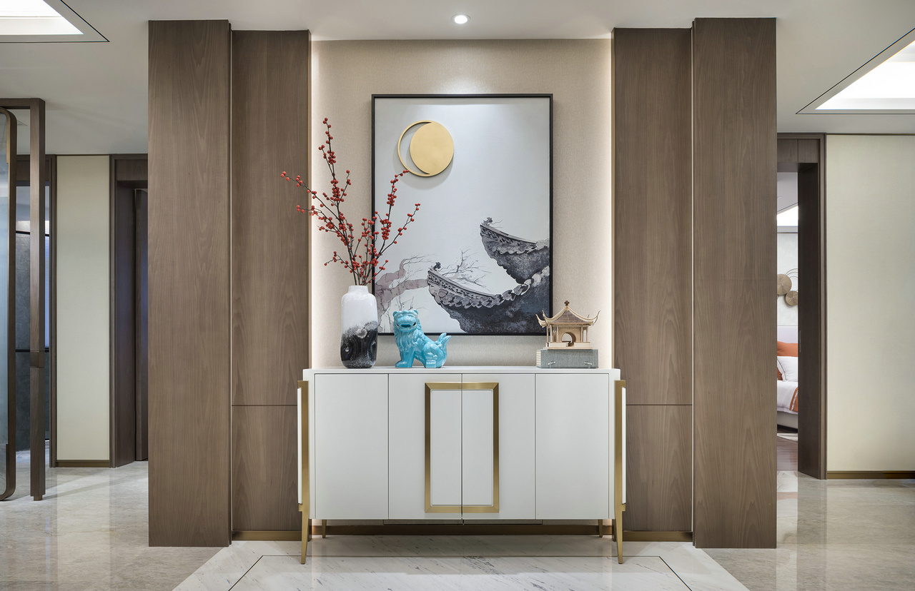 廣州市怡港花園新中式風(fēng)格四居室裝修案例