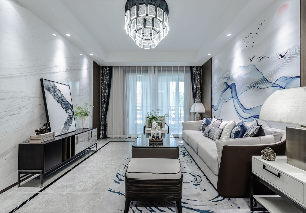 廣州市保利公園九里新中式風(fēng)格三居室裝修案例