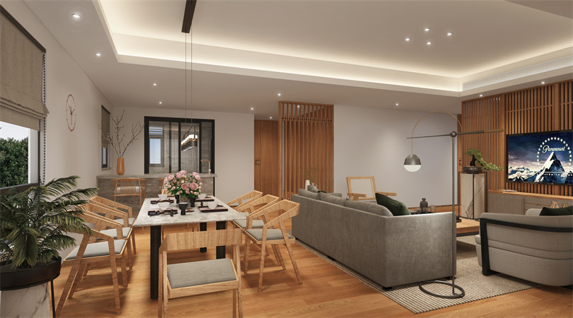 廣州市美林海岸花園現(xiàn)代簡約風格四居室裝修案例