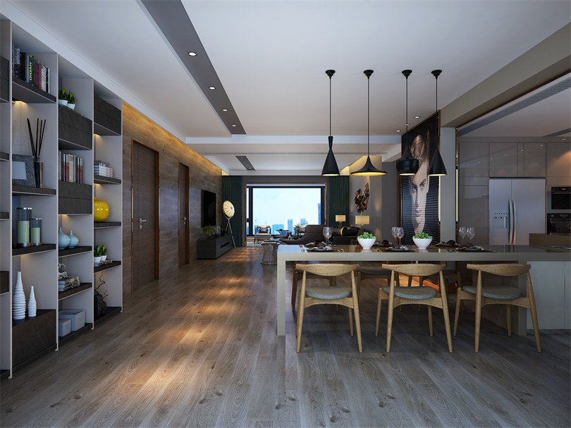 廣州市南沙灣御苑別墅輕奢風格四居室裝修案例