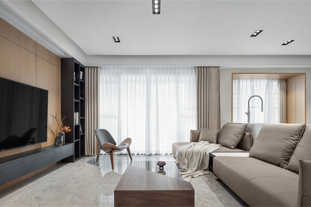 廣州市時代天韻輕奢風格三居室裝修案例