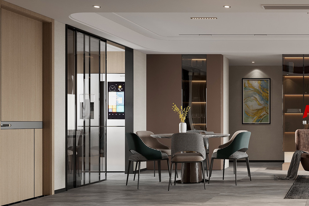 嘉興市東方甸園輕奢風(fēng)格三居室裝修案例