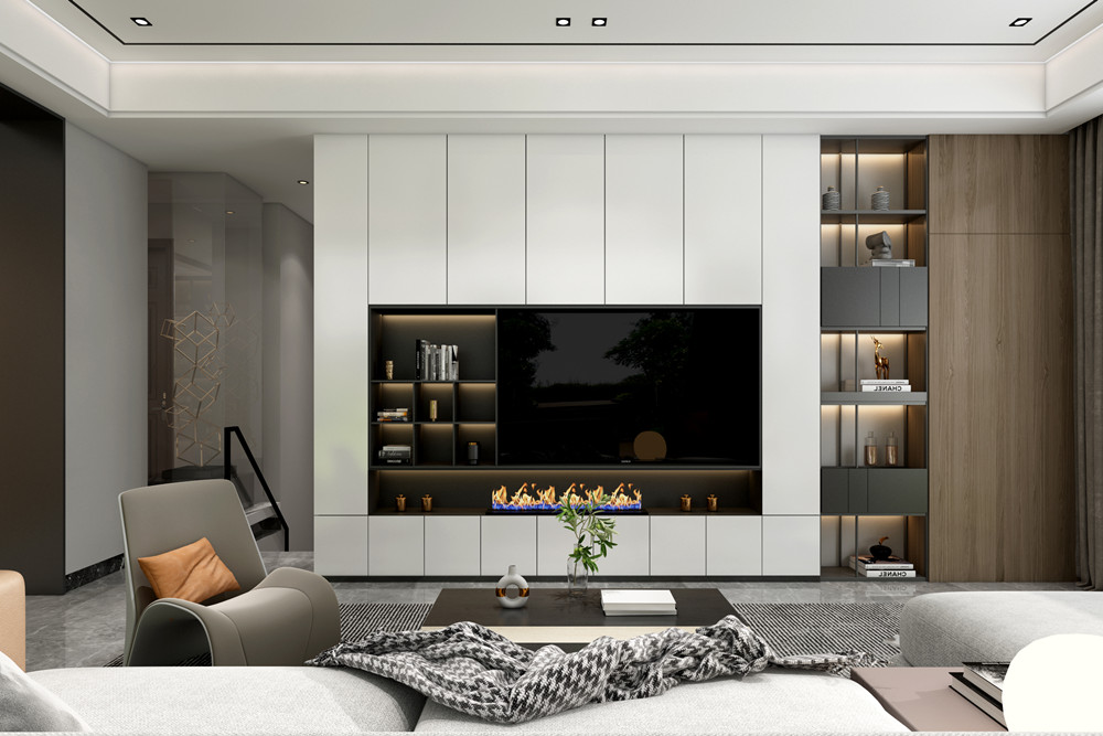 中山市萬(wàn)科金悅?cè)A庭現(xiàn)代簡(jiǎn)約風(fēng)格別墅裝修案例