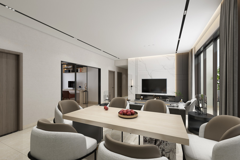 中山市雅居樂劍橋郡現(xiàn)代簡約風(fēng)格三居室裝修案例