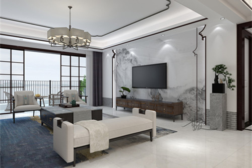 梧州市旺甫豪苑新中式風(fēng)格平層裝修案例