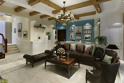 梧州市麗源居新古典風(fēng)格復(fù)式裝修案例