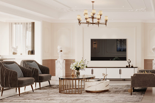 德陽市城東小區(qū)輕奢風(fēng)格別墅裝修案例