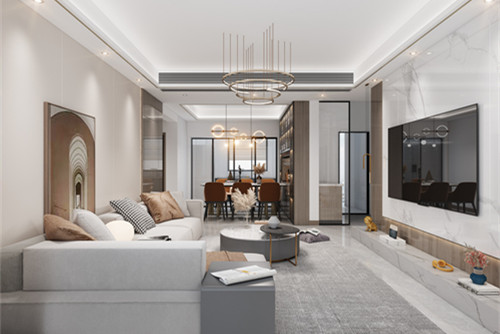 德陽市101地質(zhì)隊(duì)家屬院輕奢風(fēng)格三居室裝修案例