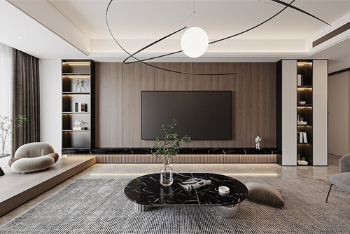 德陽市世家城南1號輕奢風格三居室裝修案例