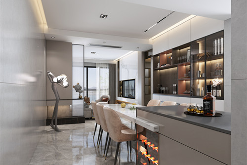 湛江市城市假日花園現(xiàn)代簡約風(fēng)格平層裝修案例