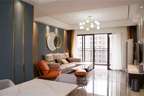 湛江市天潤御海灣輕奢風(fēng)格三居室裝修案例