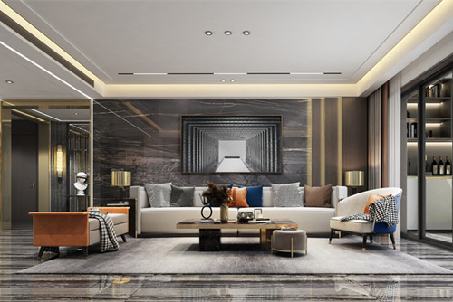 ?？谑心蠂崴钩禽p奢風(fēng)格平層裝修案例