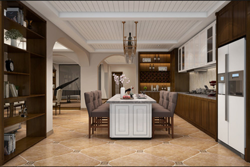 海口市南海幸福匯新中式風(fēng)格別墅裝修案例