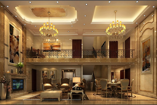 ?？谑协h(huán)球100寶龍城歐式風(fēng)格別墅裝修案例