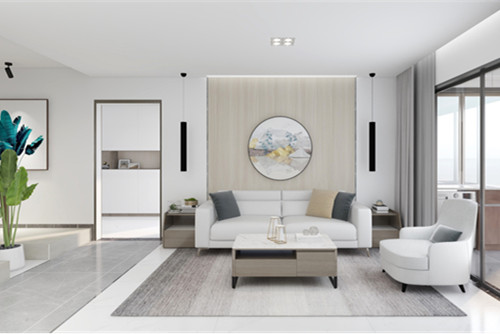 ?？谑谐尚啪霸番F(xiàn)代簡約風格三居室裝修案例