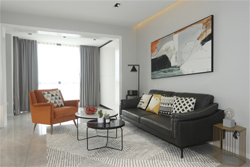 ?？谑谐尚啪霸番F(xiàn)代簡約風格三居室裝修案例