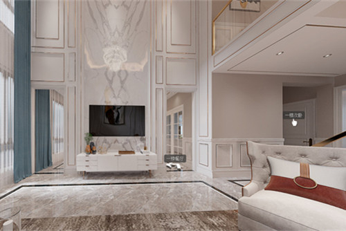 自貢市萬達(dá)廣場(chǎng)都會(huì)華宅美式風(fēng)格別墅裝修案例