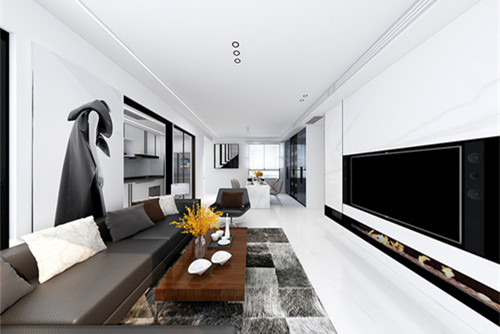 自貢市萬達(dá)廣場(chǎng)都會(huì)華宅現(xiàn)代簡(jiǎn)約風(fēng)格平層裝修案例