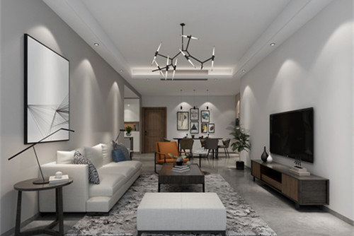 惠州市富力南昆山溫泉養(yǎng)生谷別墅現(xiàn)代簡約風格三居室裝修案例