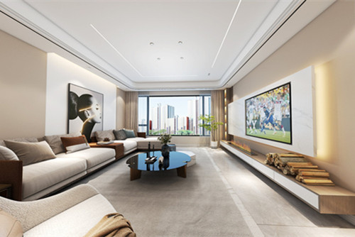 樂山市峨眉·觀頂輕奢風(fēng)格四居室裝修案例