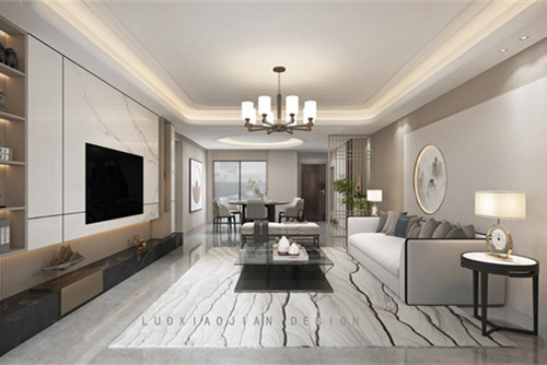 樂山市峨眉·觀頂輕奢風(fēng)格四居室裝修案例