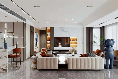 樂山市峨眉·觀頂輕奢風(fēng)格四居室裝修案例