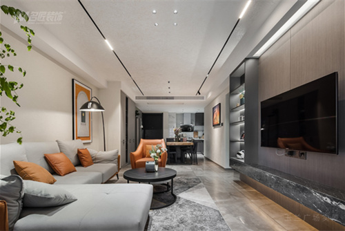常州市綠都萬和城七區(qū)現(xiàn)代簡約風格三居室裝修案例