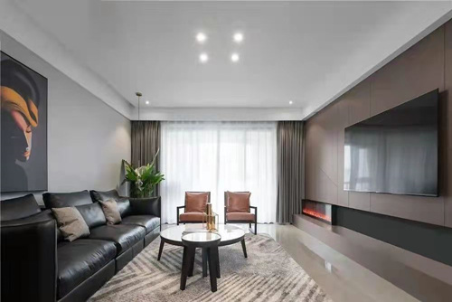 云浮市安民樓現(xiàn)代簡約風格三居室裝修案例