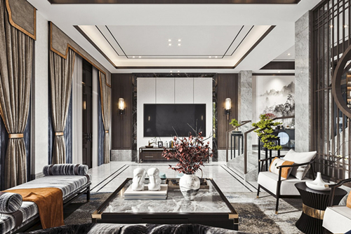 江門市百富園新中式風(fēng)格別墅裝修案例