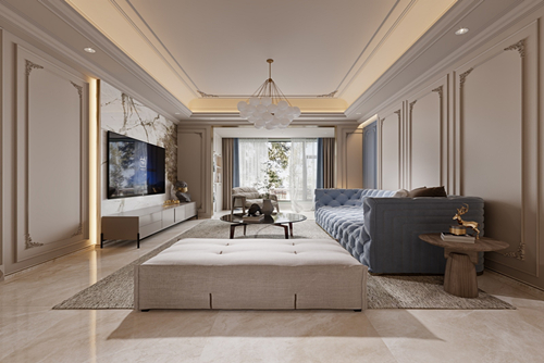 江門市鶴山經(jīng)緯花園現(xiàn)代簡(jiǎn)約風(fēng)格三居室裝修案例