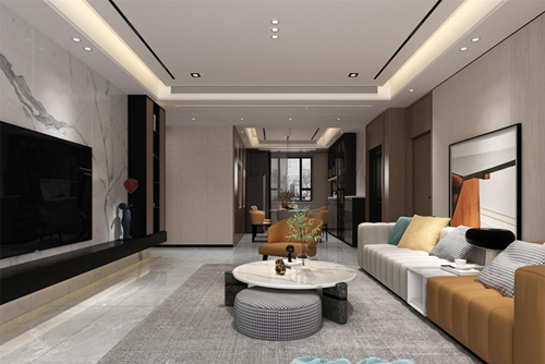 江門市金匯城市廣場新中式風格復式裝修案例