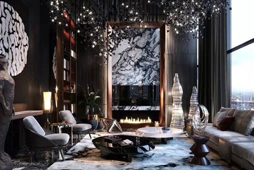 韶關(guān)市云星錢隆譽園現(xiàn)代風格三居室裝修案例