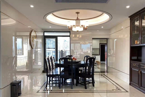 河源市新河灣新中式風格別墅裝修案例