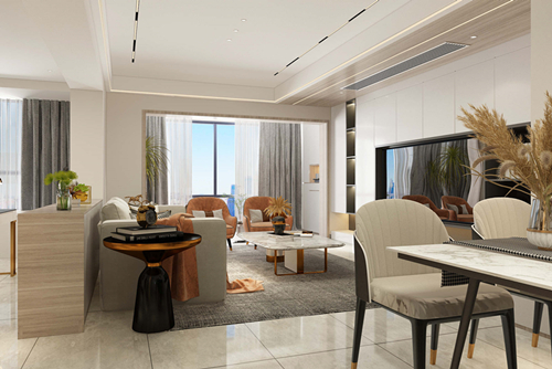 廣州市星河灣半島現(xiàn)代簡約風格三居室裝修案例