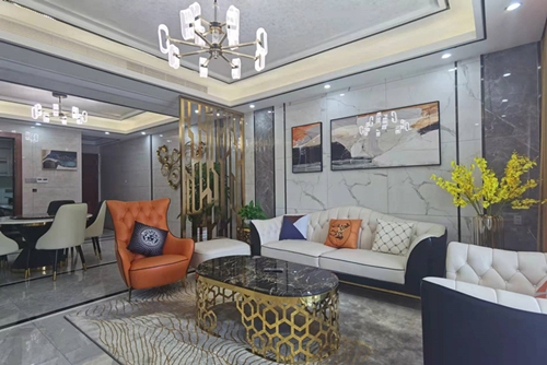 河源市東江灣·名門(mén)世家現(xiàn)代風(fēng)格平層裝修案例