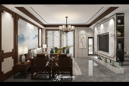 涼山彝族自治州碧桂園領(lǐng)地·南山府(西昌)新中式風格別墅裝修案例