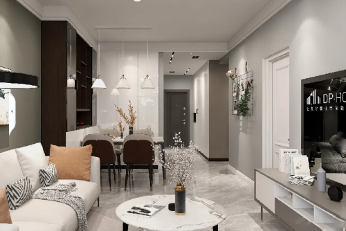 佛山市招商曦岸現(xiàn)代簡約風(fēng)格三居室裝修案例