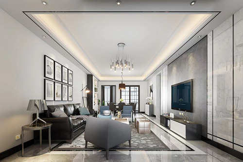 清遠市臥龍五洲世紀(jì)城現(xiàn)代簡約風(fēng)格三居室裝修案例