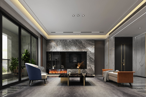 ?？谑薪先思逸p奢風(fēng)格平層裝修案例