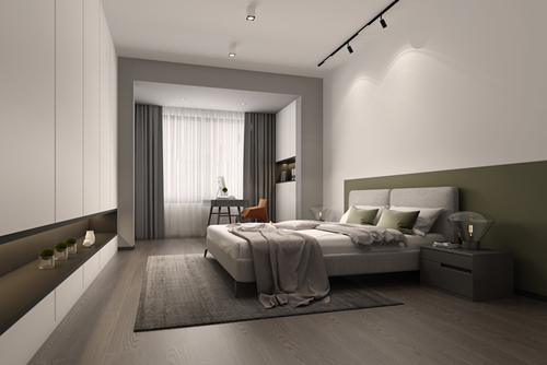 ?？谑袗廴A小區(qū)現(xiàn)代簡約風(fēng)格三居室裝修案例