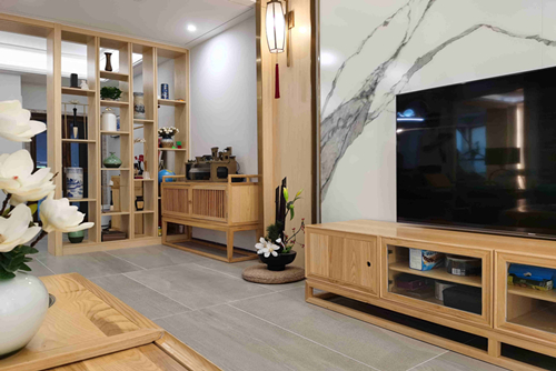 ?？谑心虾Ｐ腋R新中式風(fēng)格復(fù)式裝修案例