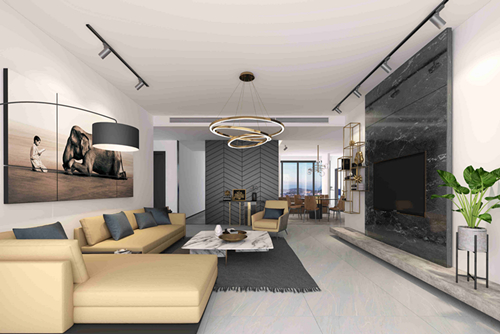 ?？谑懈蹗u花園現代簡約風格四居室裝修案例