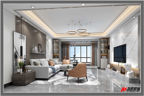 江門(mén)市鶴山經(jīng)緯花園輕奢風(fēng)格平層裝修案例