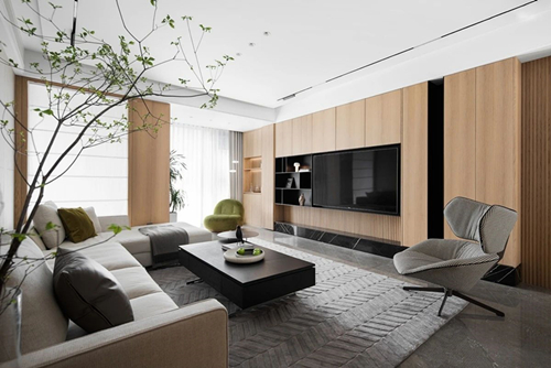 江門市鳳山水岸現(xiàn)代風(fēng)格三居室裝修案例