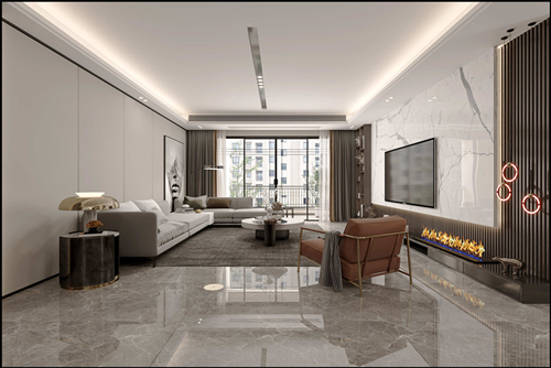 佛山市鵬瑞&middot;三龍灣1號(hào)現(xiàn)代簡(jiǎn)約風(fēng)格三居室裝修案例