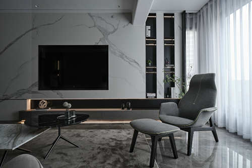 中山市雅居樂萬象郡2期現(xiàn)代簡約風格三居室裝修案例