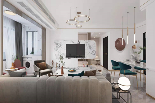 三明市安州小區(qū)現(xiàn)代風(fēng)格三居室裝修案例