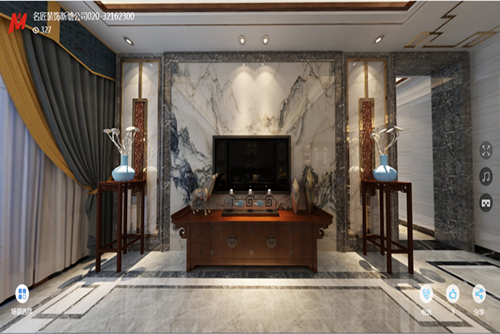 廣州市雅居樂富春山居新中式風(fēng)格五居室裝修案例