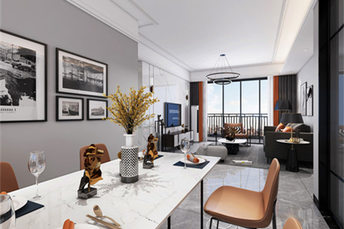 中山市幸福灣花園現(xiàn)代簡約風格三居室裝修案例