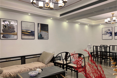 中山市華發(fā)觀山水別墅現(xiàn)代簡約風格三居室裝修案例